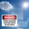 Signmission 3.5 in H x 5 in W, Vinyl Decal, Rectangle, Permit Required Confined Space Do Not Enter OS-2PACK-DS-D-35-L-2157 - alternate 6